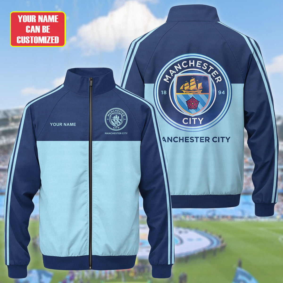 Manchester City Zipper Stand Collar Jacket QB1611003