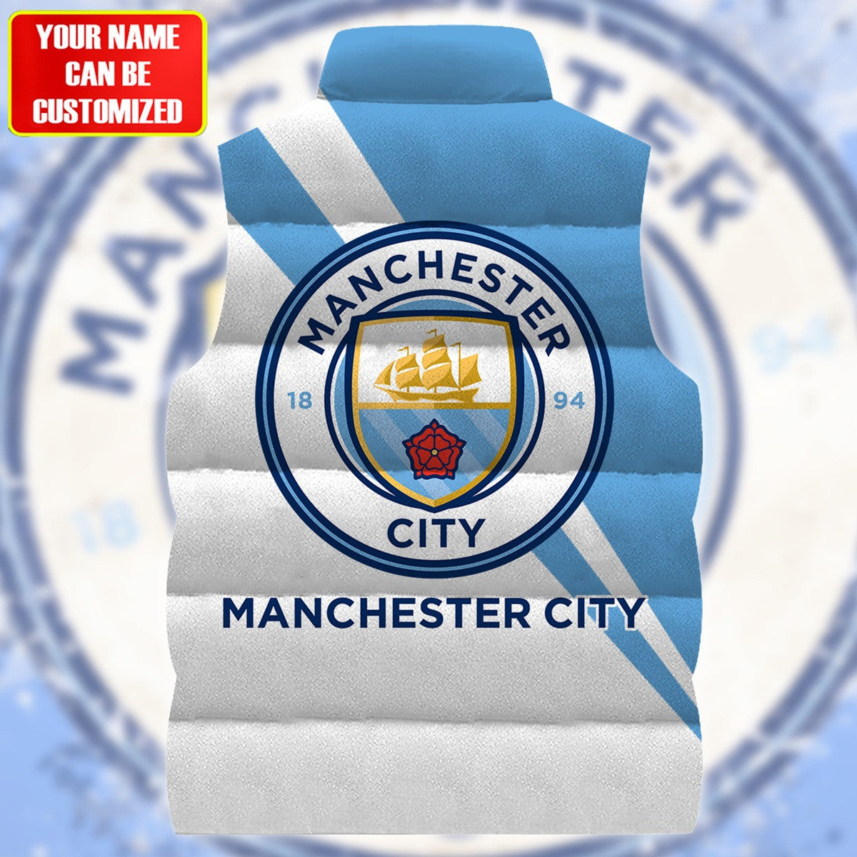 Manchester City Sleeveless Windproof Puffer Jacket 3D QB151004