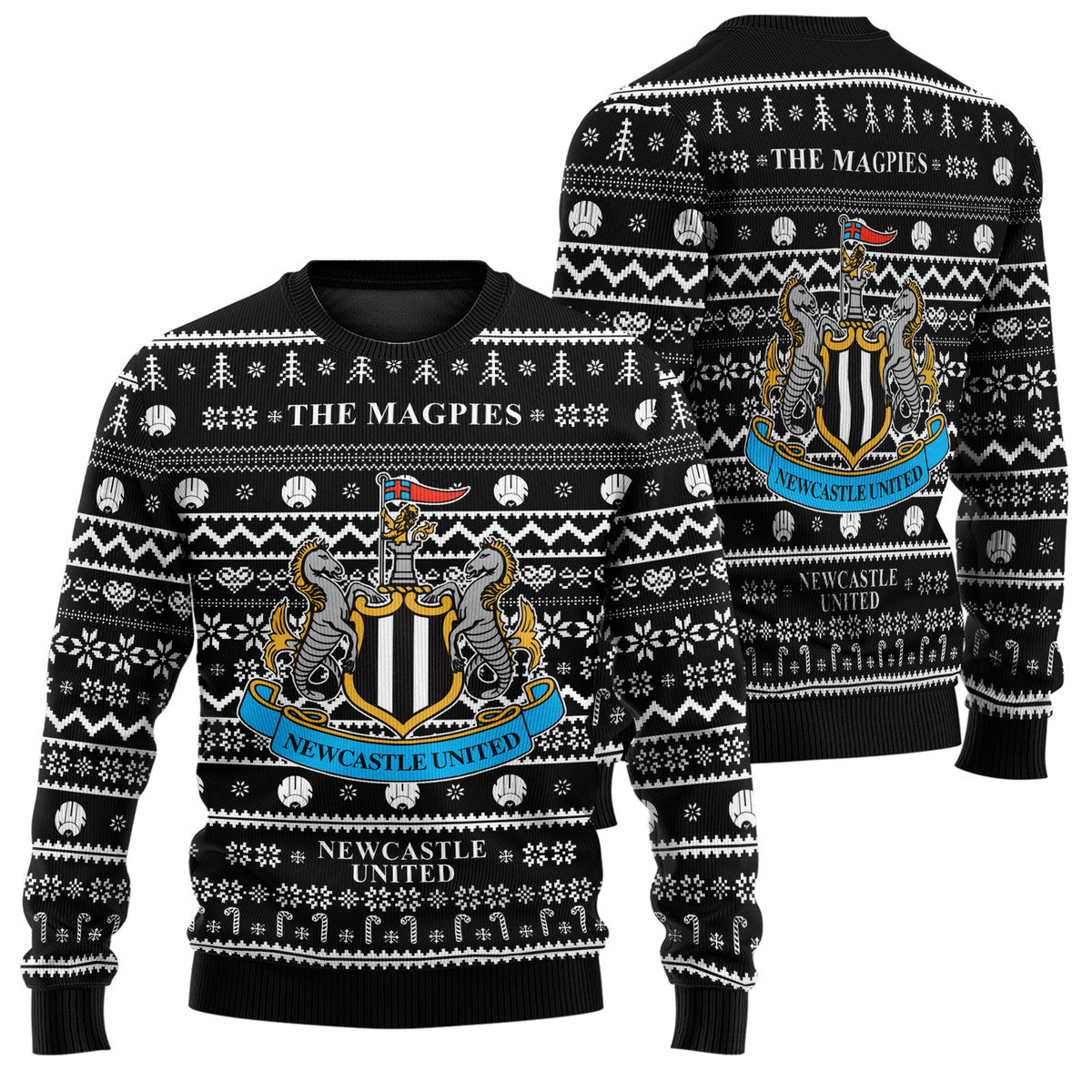 Newcastle United S6 Ugly Christmas Sweater , Unisex Wool Sweater S171004