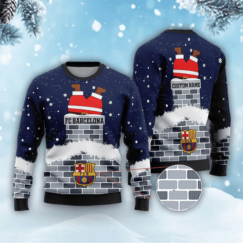 Personalized Barça Q6 Ugly Christmas Sweater , Unisex Wool Sweater Q011115