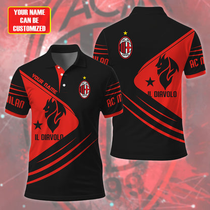 Personalized AC Milan 3D Full Printing Set , Juventus FC Shirt , Juventus FC Set , Zipper Polo, Hoodie , Short , Polo , hawaii , ... QB151002