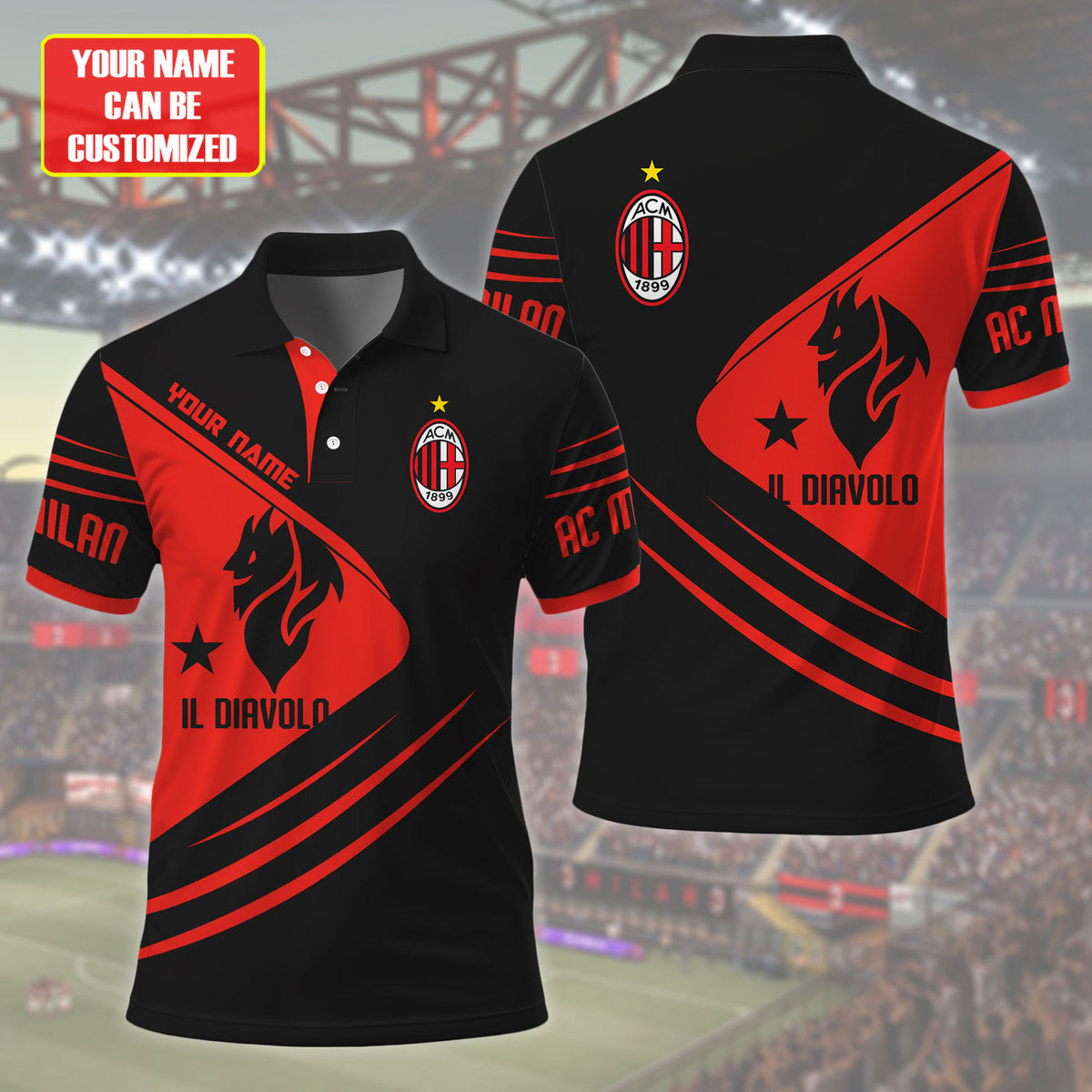 Personalized AC Milan 3D Full Printing Set , Juventus FC Shirt , Juventus FC Set , Zipper Polo, Hoodie , Short , Polo , hawaii , ... QB151002