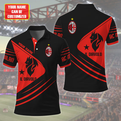 Personalized AC Milan 3D Full Printing Set , Juventus FC Shirt , Juventus FC Set , Zipper Polo, Hoodie , Short , Polo , hawaii , ... QB151002