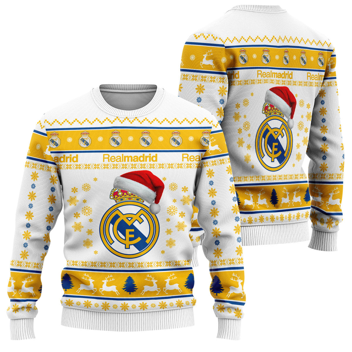 Real Madrid Q2 Ugly Christmas Sweater , Unisex Wool Sweater Q051003