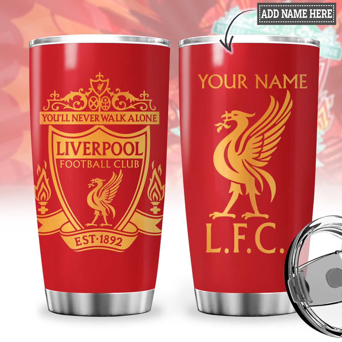 Personalized Name Liverpool Stainless Tumbler 20oz 30oz Cup QB211001