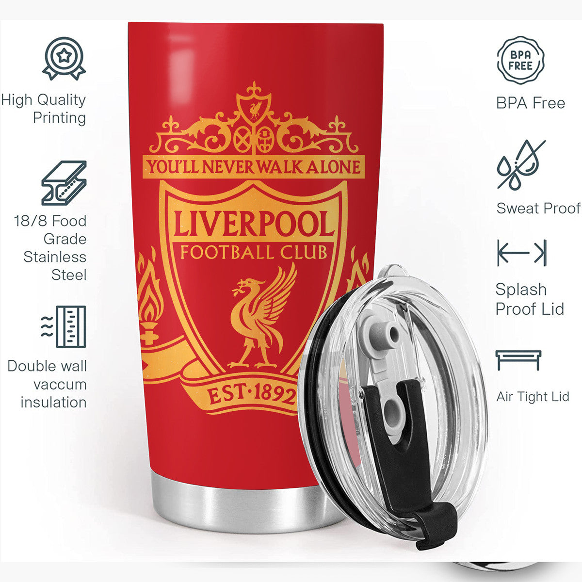 Personalized Name Liverpool Stainless Tumbler 20oz 30oz Cup QB211001