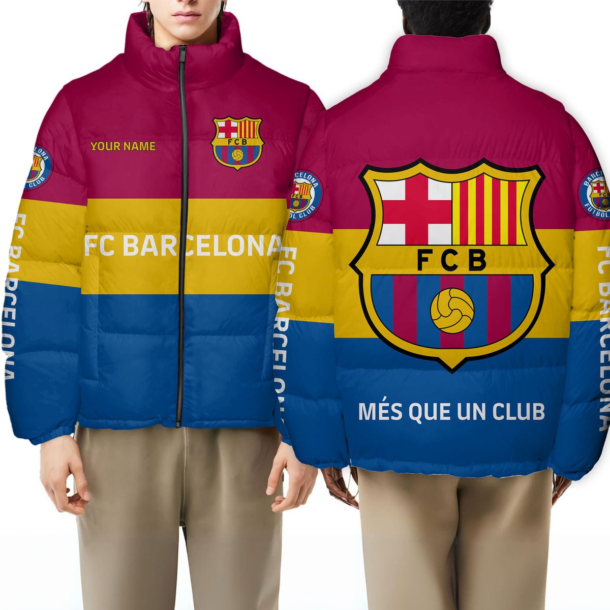 Barcelona FC Puffer Thermal Stand Collar Jacket P191002