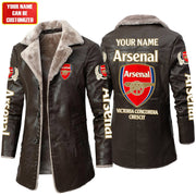 Arsenal Leather Fleece Winter Coat S181004