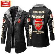 Arsenal Leather Fleece Winter Coat S181004