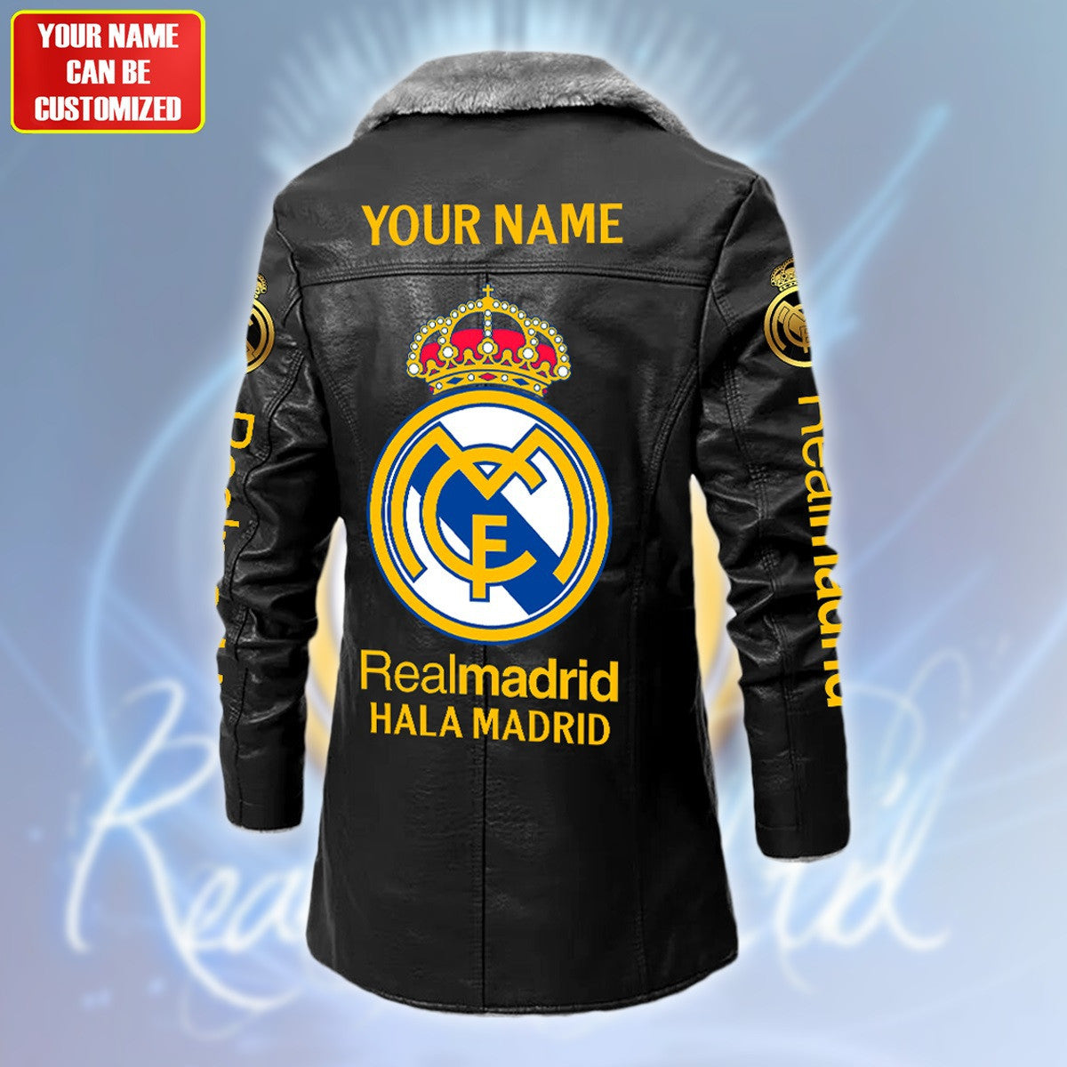 Real Madrid Leather Fleece Winter Coat S181005