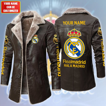 Real Madrid Leather Fleece Winter Coat S181005