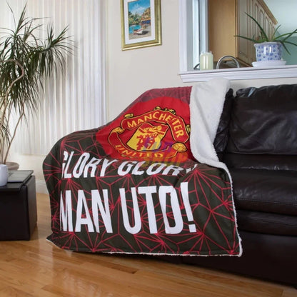 Manchester United 3D Fleece & Sherpa Blanket