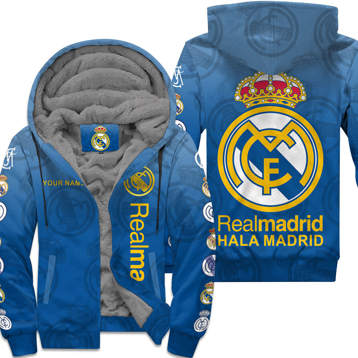 Personalized Real Madrid Fleece 3D All Over Printed Unisex Shirt Q211007