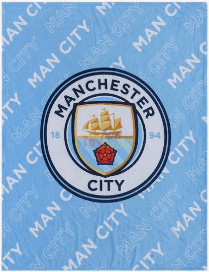 Manchester City Q2 3D Fleece & Sherpa Blanket