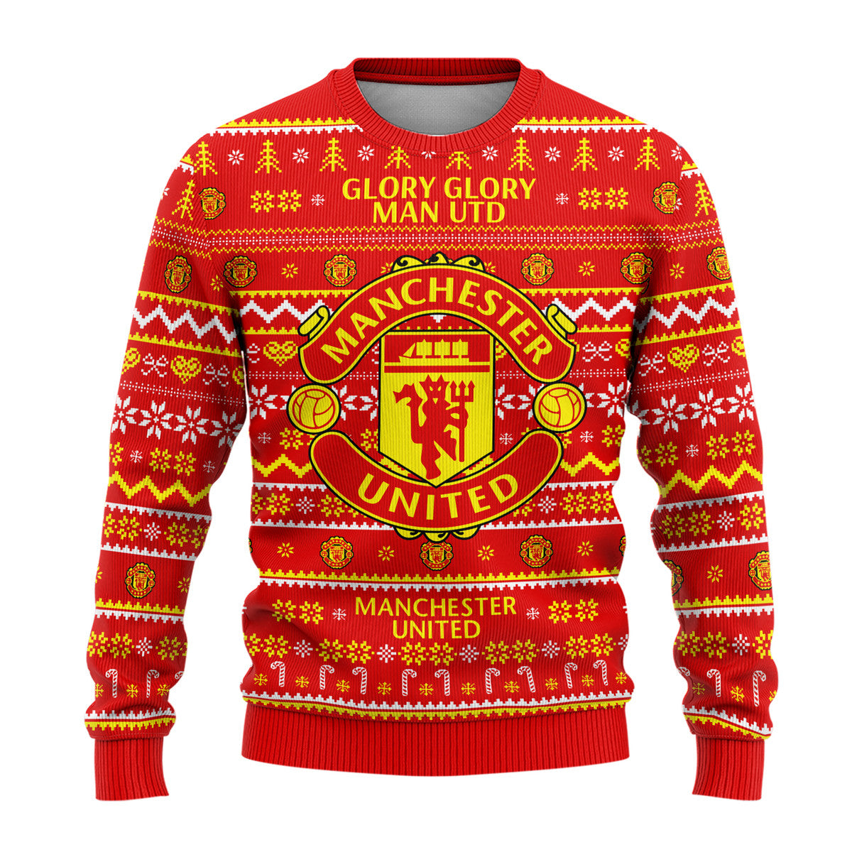 Manchester United S3 Ugly Christmas Sweater , Unisex Wool Sweater S211006
