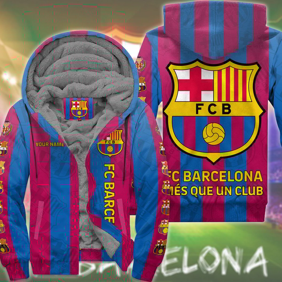 Personalized Barça Fleece 3D All Over Printed Unisex Shirt Q211009