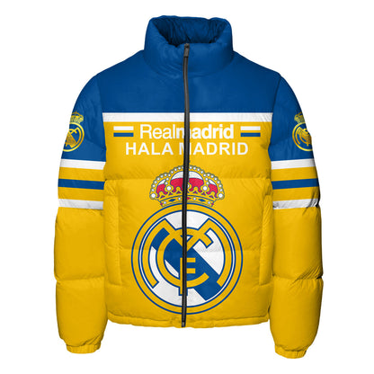 Personalized Real Madrid Puffer Thermal Stand Collar Jacket Q211004