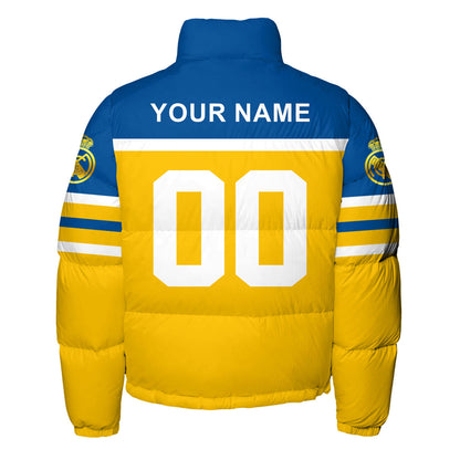 Personalized Real Madrid Puffer Thermal Stand Collar Jacket Q211004