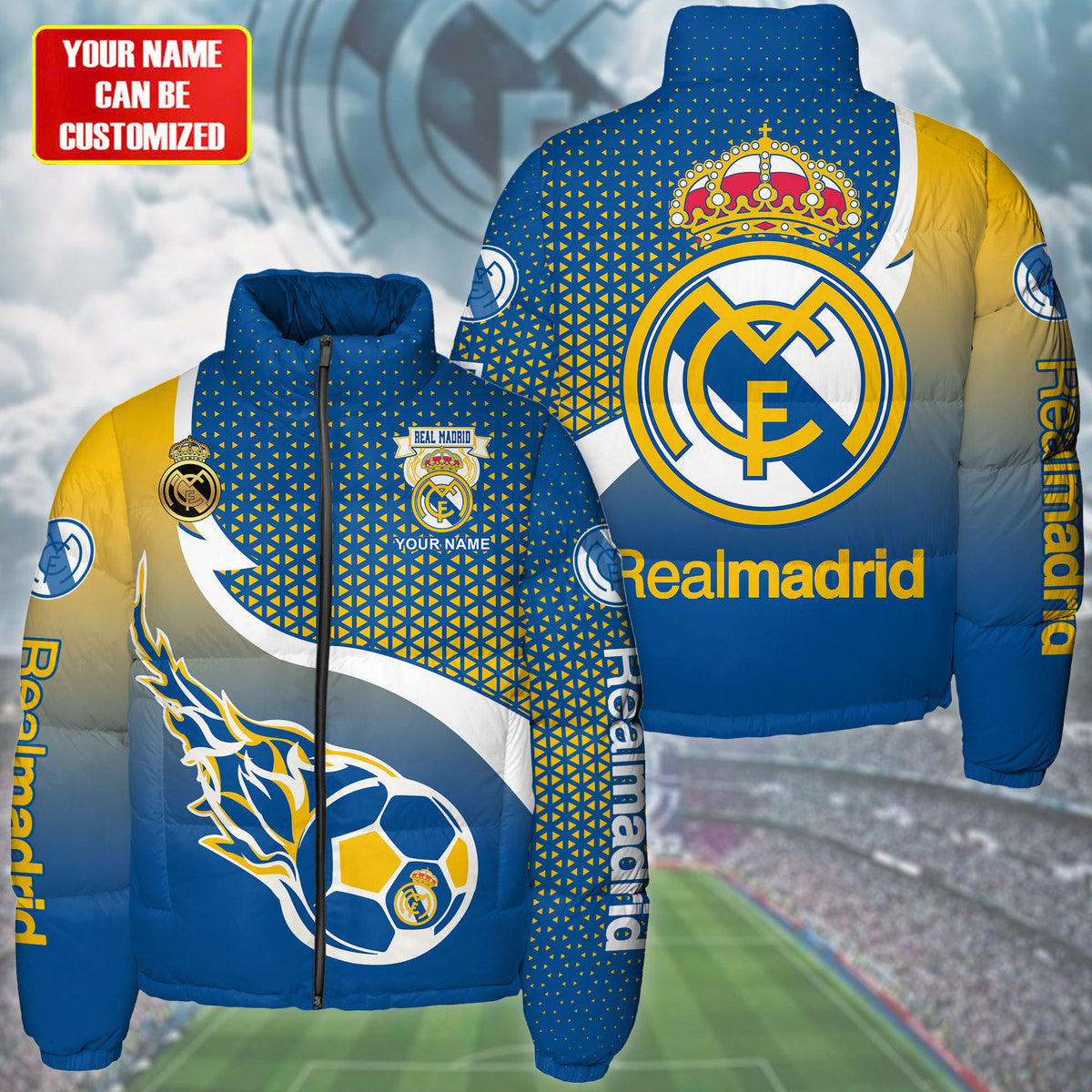 Real Madrid Q2 Puffer Thermal Stand Collar Jacket Q211103