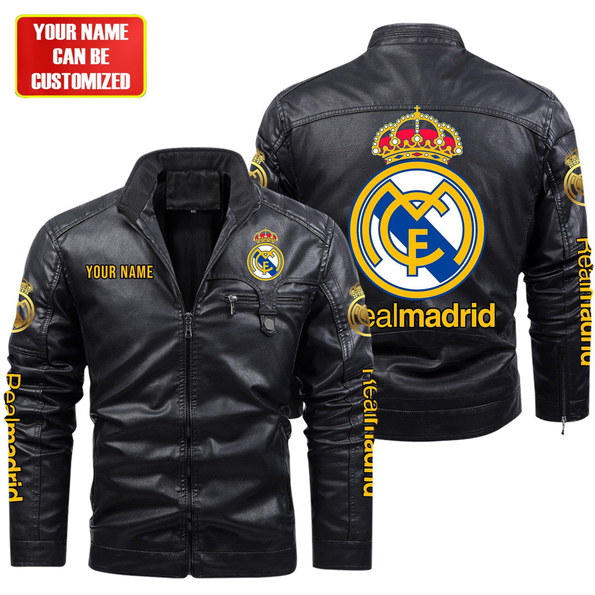 Real Madrid Fleece Leather Jacket S241002
