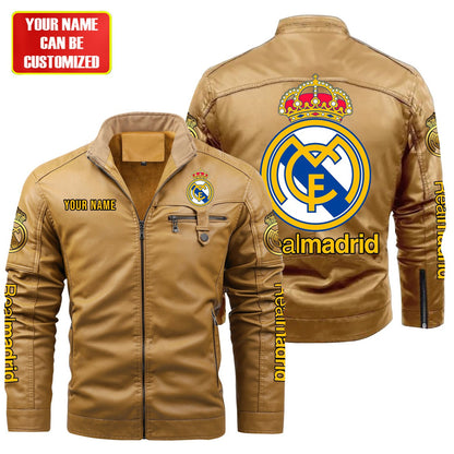 Real Madrid Fleece Leather Jacket S241002