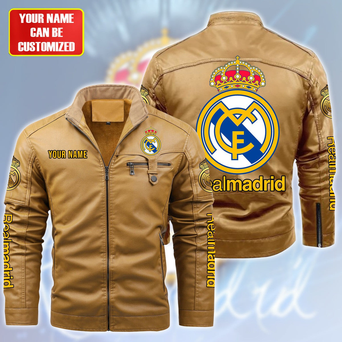 Real Madrid Fleece Leather Jacket S241002