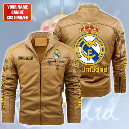 Real Madrid Fleece Leather Jacket S241002