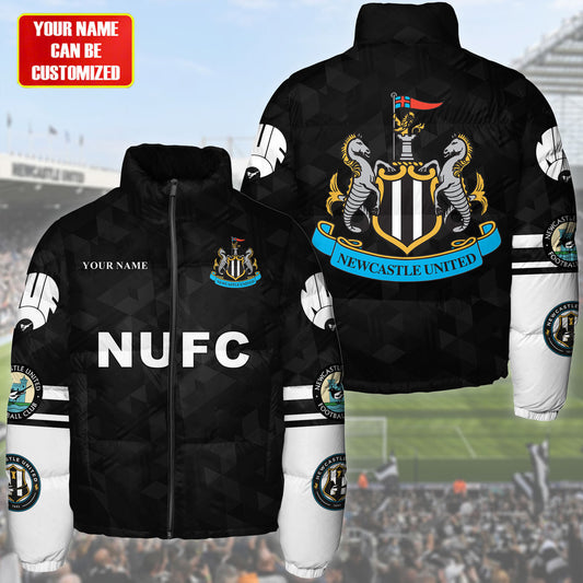 Newcastle United F.C. Puffer Thermal Stand Collar Jacket QB241005