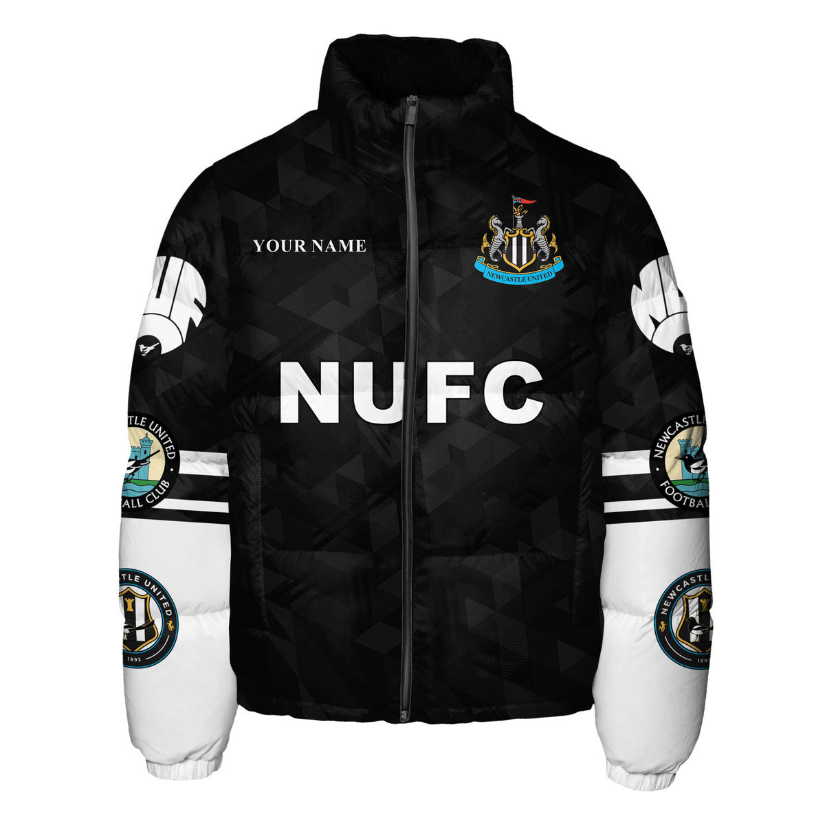 Newcastle United F.C. Puffer Thermal Stand Collar Jacket QB241005
