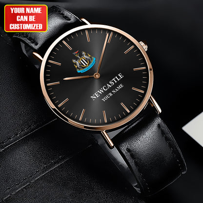 Personalized Newcastle United Quartz Leather Watch S040905