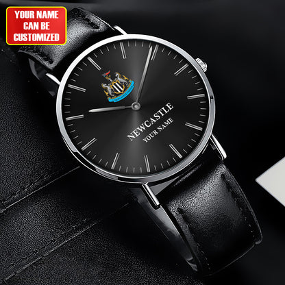 Personalized Newcastle United Quartz Leather Watch S040905
