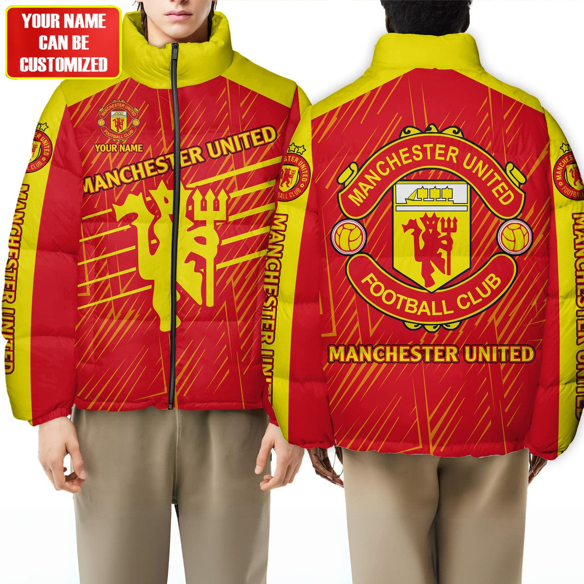 Manchester United Puffer Thermal Stand Collar Jacket QB241006