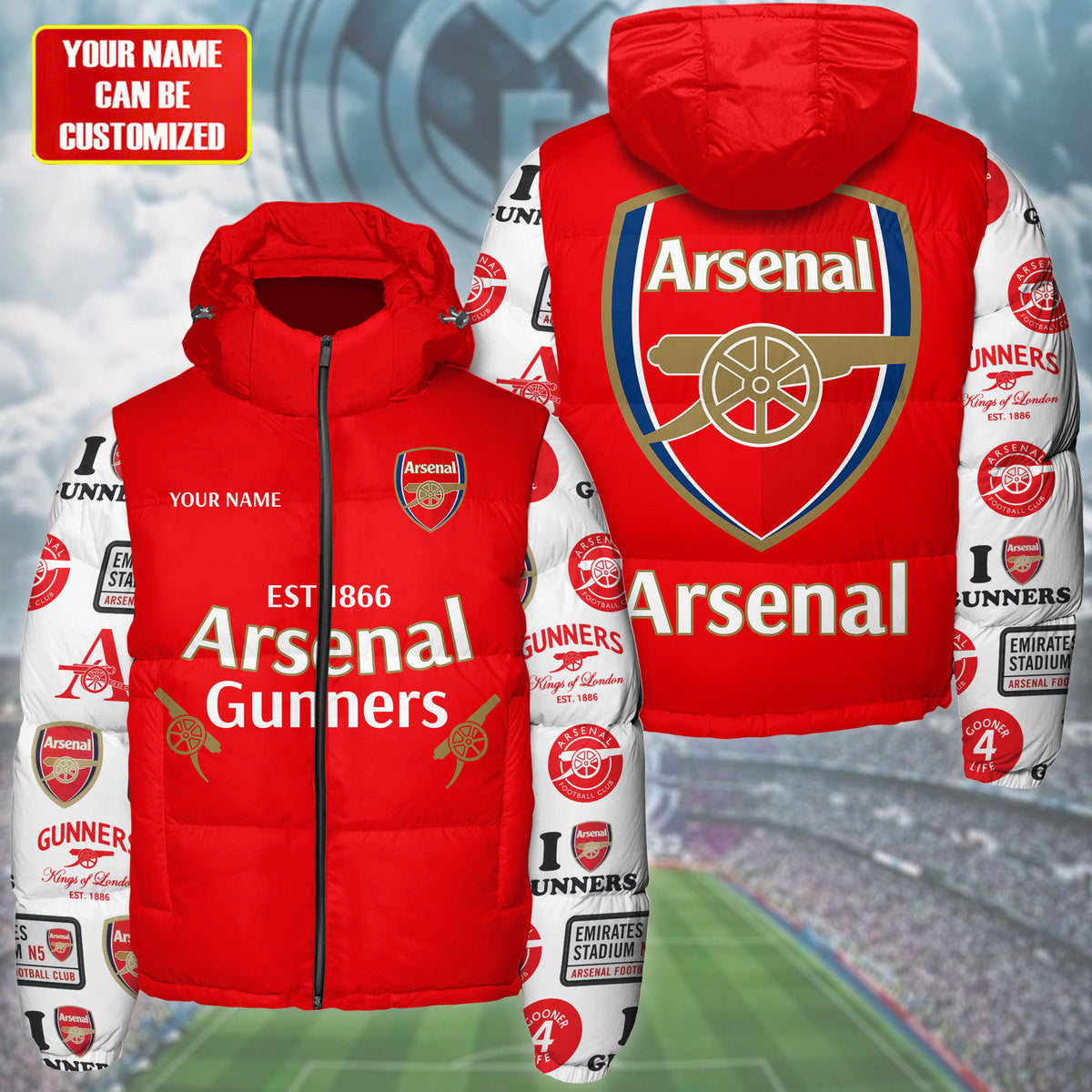 Arsenal Puffer Thermal Stand Collar Jacket QB241007