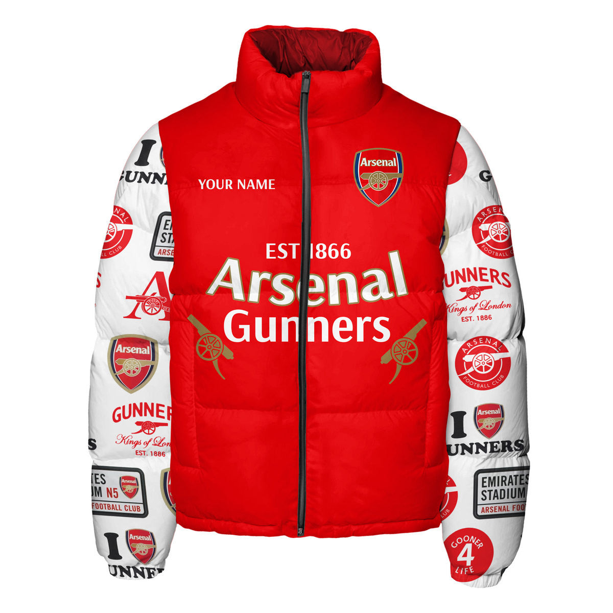 Arsenal Puffer Thermal Stand Collar Jacket QB241007