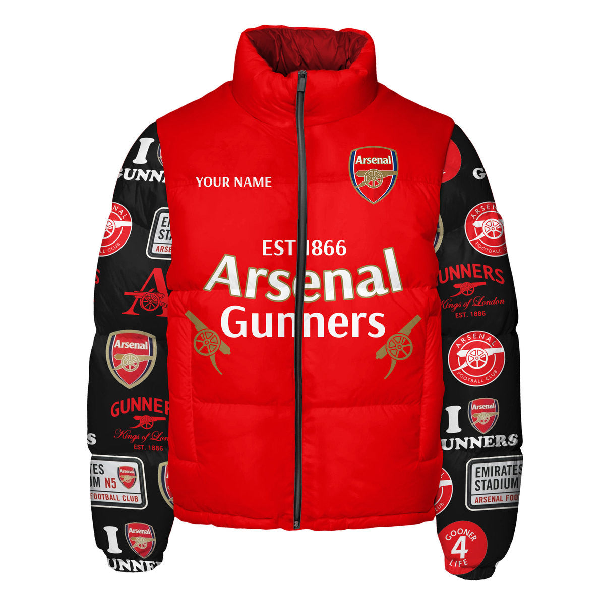 Arsenal Puffer Thermal Stand Collar Jacket QB241007