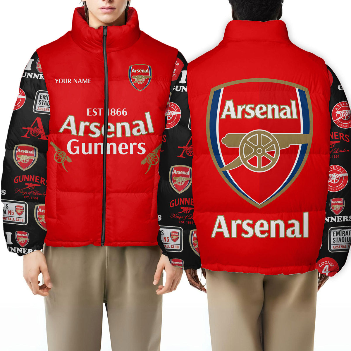 Arsenal Puffer Thermal Stand Collar Jacket QB241007