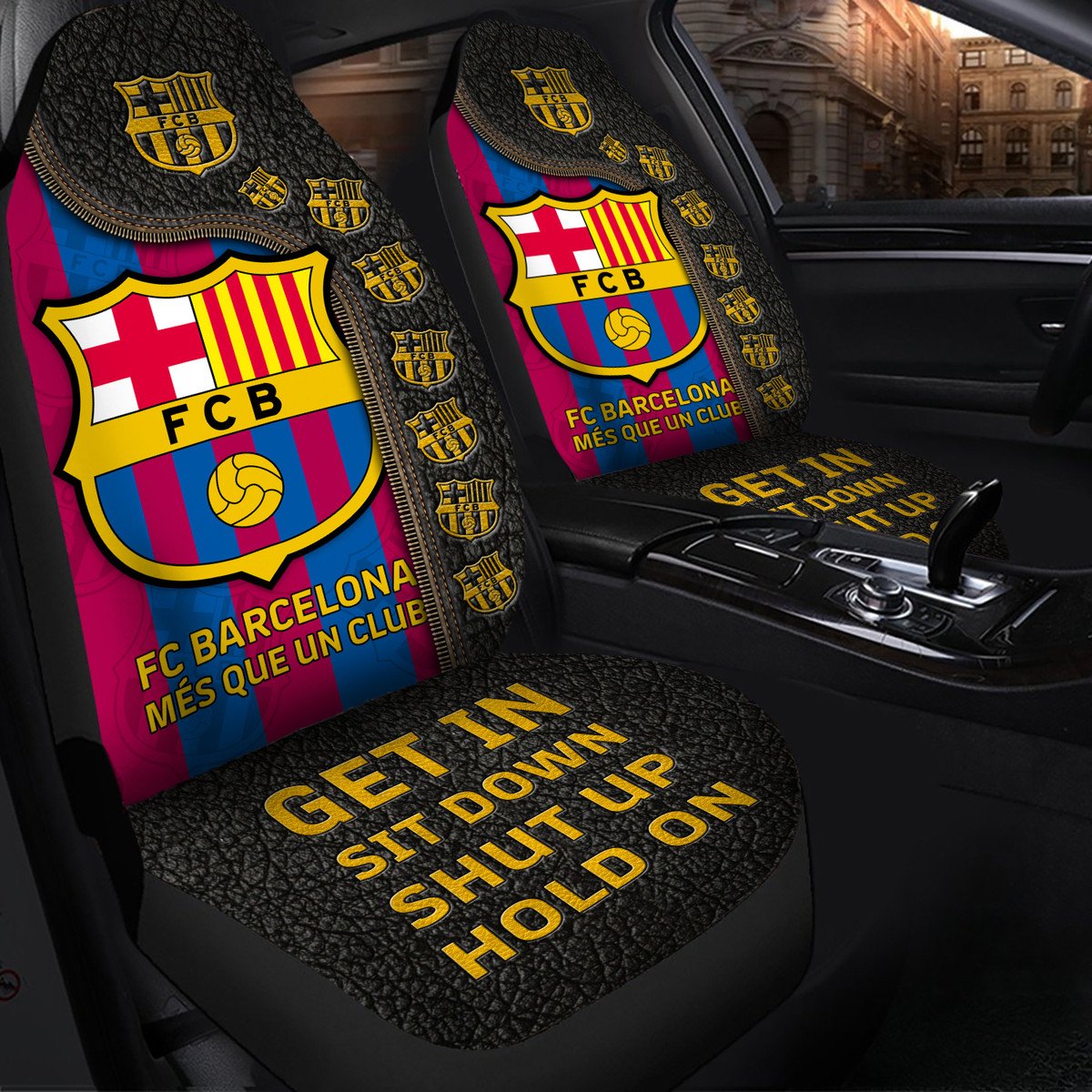 Barca Q2 Hold on Funny Car Seat Covers Universal Fit Set 2 Q281001