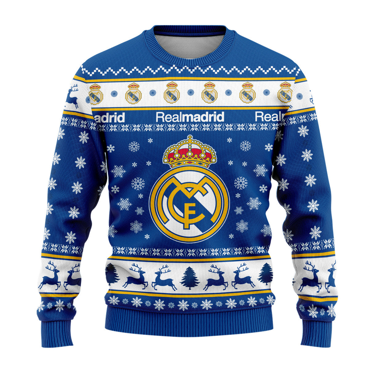 Real Madrid S6 Ugly Christmas Sweater , Unisex Wool Sweater S281003