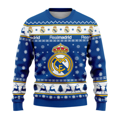 Real Madrid S6 Ugly Christmas Sweater , Unisex Wool Sweater S281003