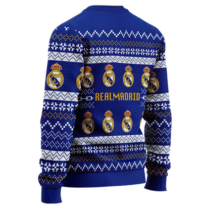 Real Madrid Q3 Ugly Christmas Sweater , Unisex Wool Sweater Q091001