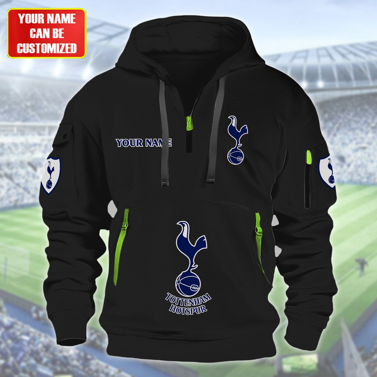Personalized Tottenham Hotspur Zip-Hoodie Cotton Jacket Q291001