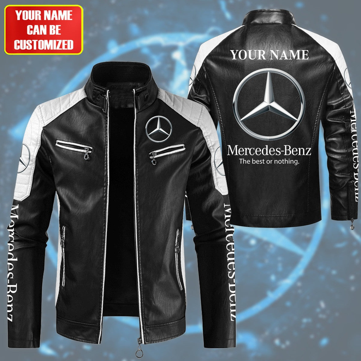 Personaziled Merc Leather Biker Jacket P281001
