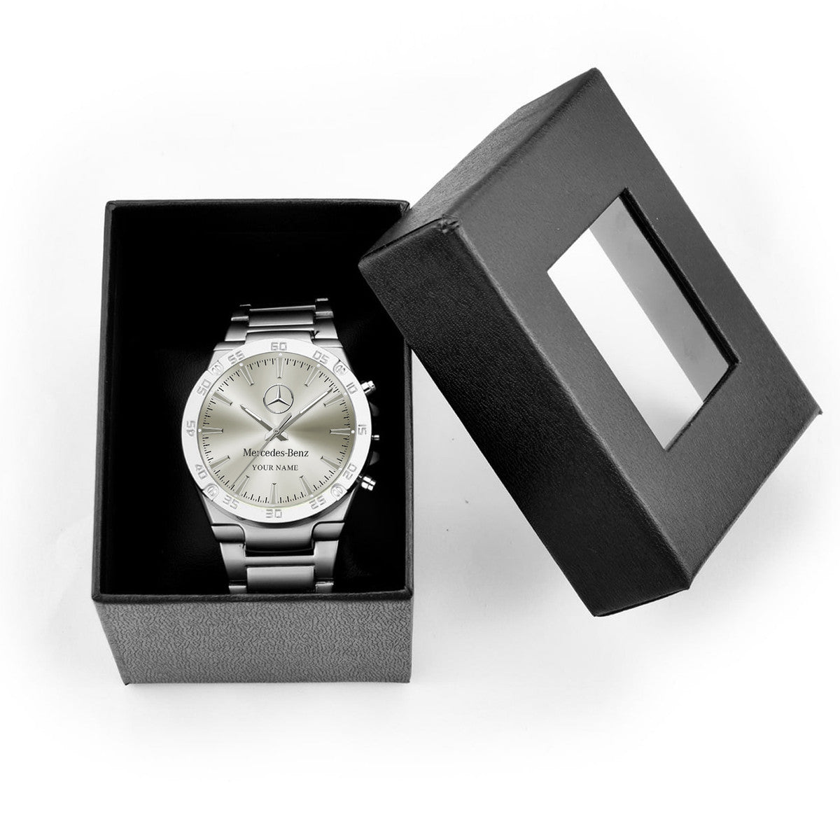 Personalized Merc Luxury Dial Steel Watch P281004