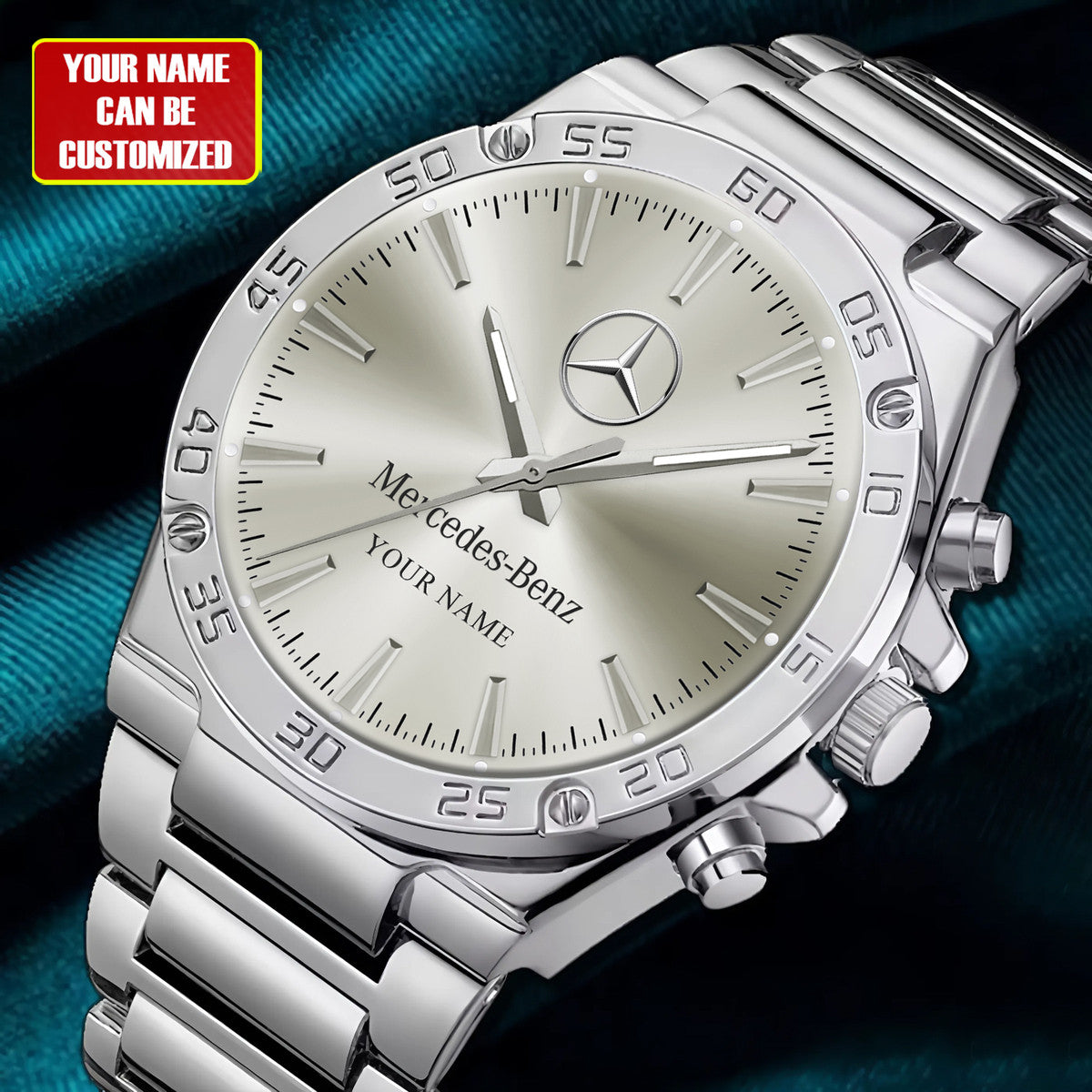 Personalized Merc Luxury Dial Steel Watch P281004