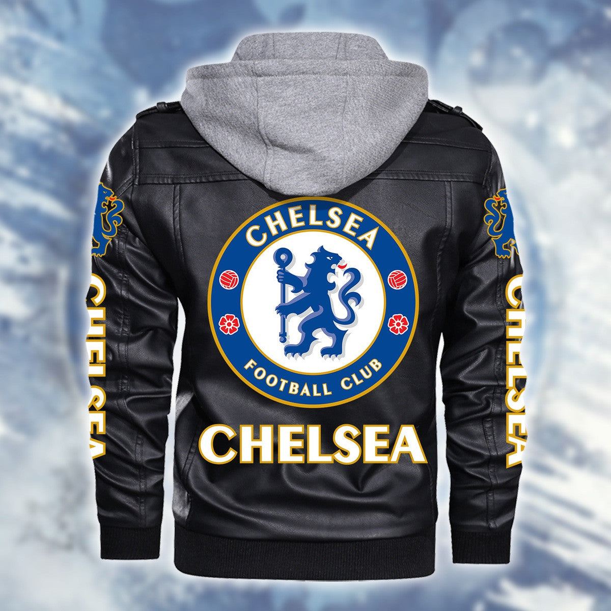 Chelsea Leather Jacket with Hood S281008