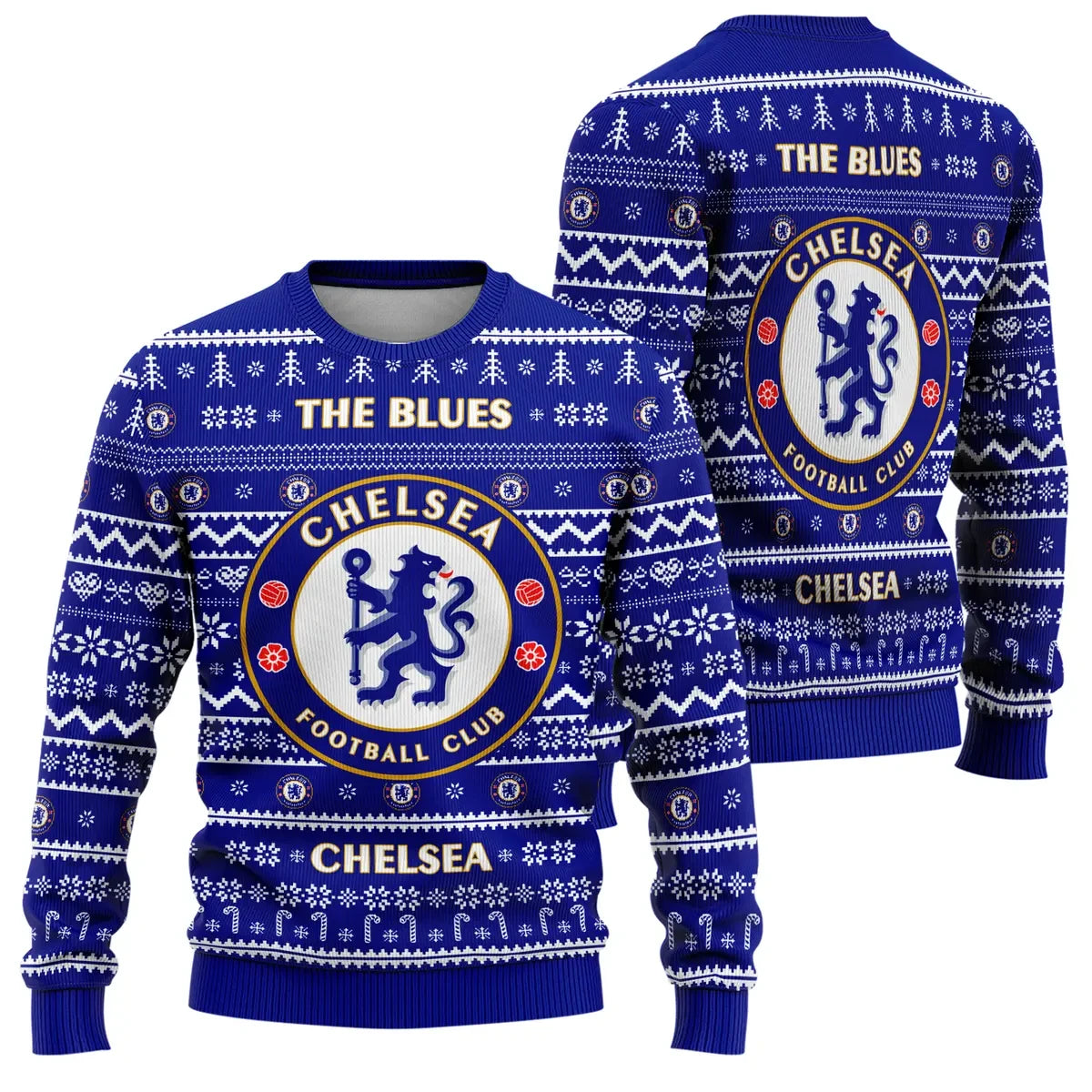 Chelsea S11 Ugly Christmas Sweater , Unisex Wool Sweater S281006