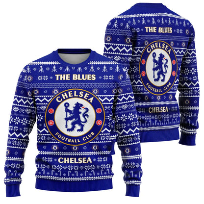 Chelsea S11 Ugly Christmas Sweater , Unisex Wool Sweater S281006
