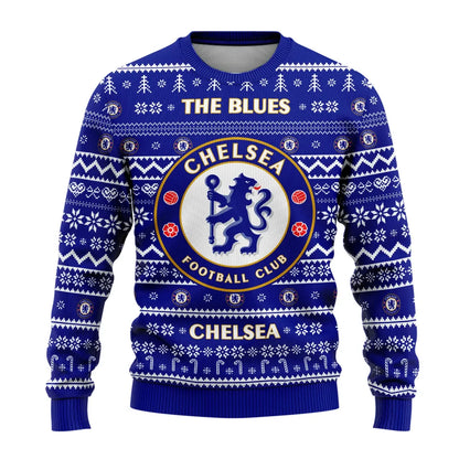 Chelsea S11 Ugly Christmas Sweater , Unisex Wool Sweater S281006