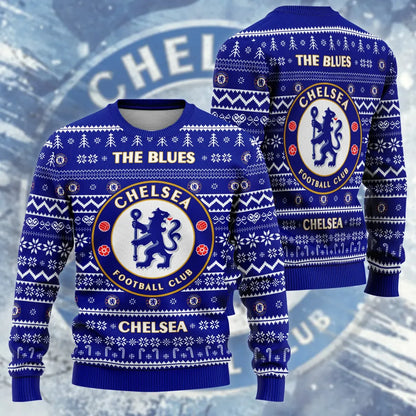 Chelsea S11 Ugly Christmas Sweater , Unisex Wool Sweater S281006