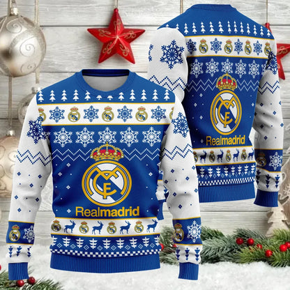 Real Madrid Ugly Christmas Sweater , Unisex Wool Sweater QB291003